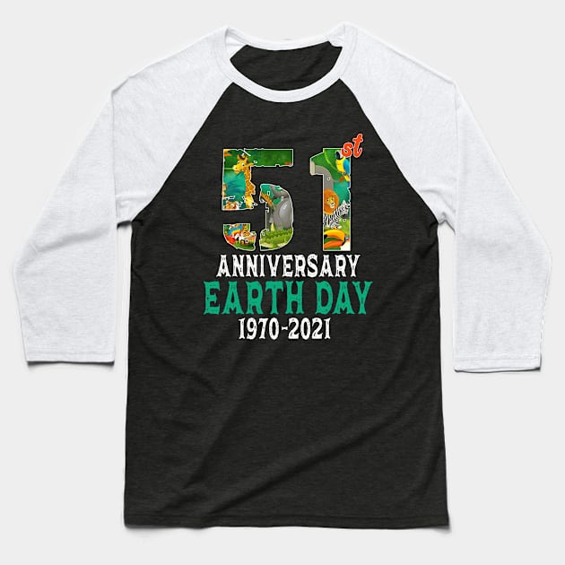 EARTH DAY 2021 Baseball T-Shirt by DESIGNSDREAM